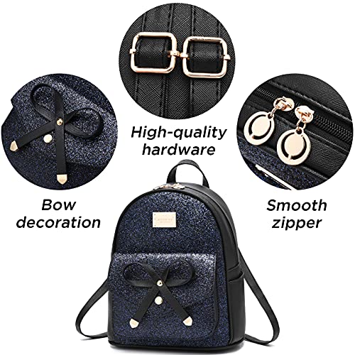 Image of I IHAYNER Girls Bowknot Cute Leather Backpack Mini Backpack Purse for Women