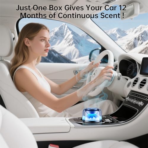 Image of Smart Car Air Freshener, Car Air Freshener Diffuser with Starry Sky Projection Auto On /Off Intelligent, 3 Adjustable Mist Modes Rechargeable Aromatizante para Carro - Car Diffuser
