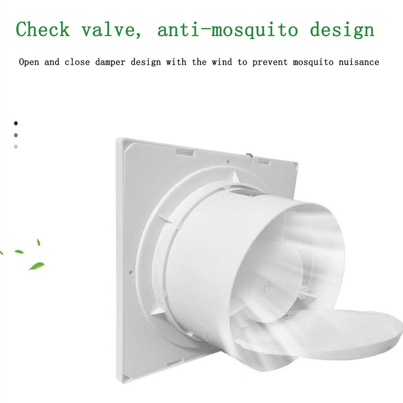 ICEMOB Ventilador Extractor De Aire con Válvula De Retención,Extractor Cocina,Extractor Baño Silencioso,Ventiladores para Pared para Inodoro,Oficinaalmacenes,Resistente Al Agua IPX2,4 Inches