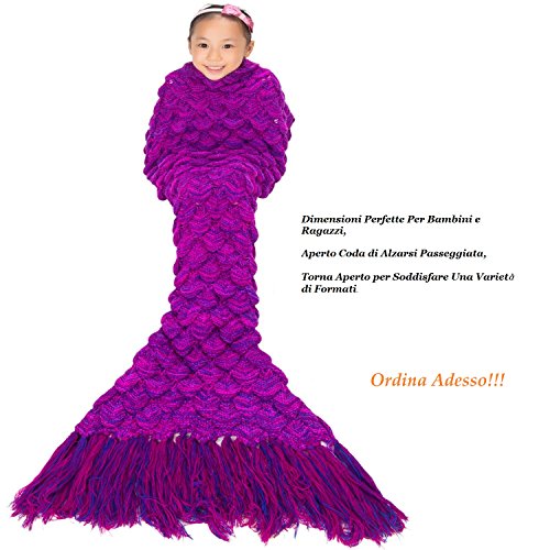 Maglia Mermaid Tail Fish Scales Tassel Coperta