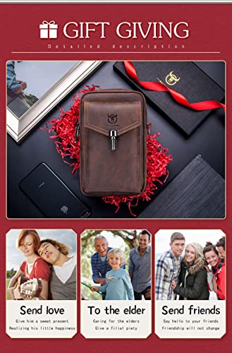 NUTOT bolsa de ombro dos homens Pacote de couro Bolsa de cintura masculina de couro vintage bolsa de