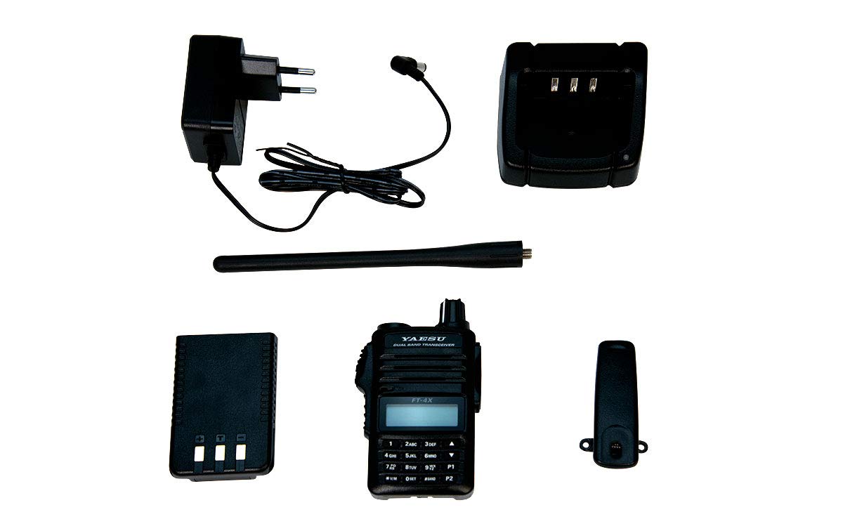 Yaesu - FT4XE, Walkie talkie bibanda VHF/UHF, 144-440 MHz, auricolare PIN19M