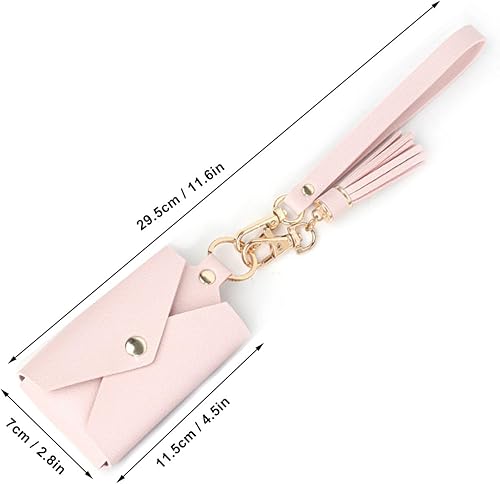 Miniatura 7 de Headerbs Pequeños bolsillos para fotos, bolsillo portátil para llavero multifuncional para regalo (rosa)