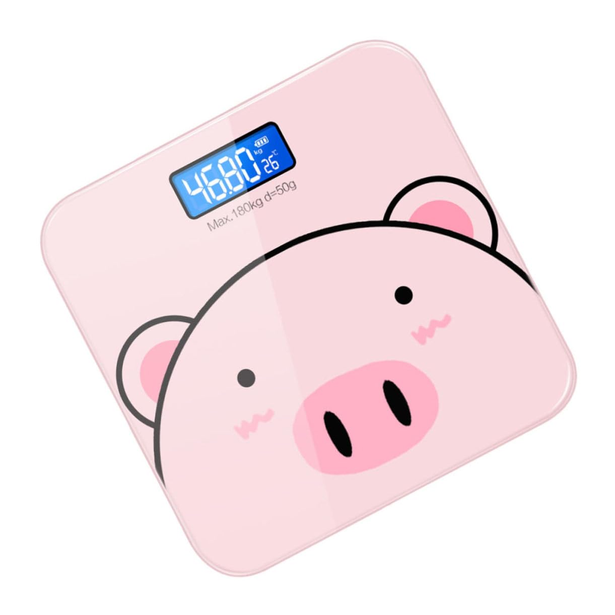 Outanaya 1pc Digital Body Weight Scale Multi- Scale Tempered USB Charging LCD Display for Home Bathroom