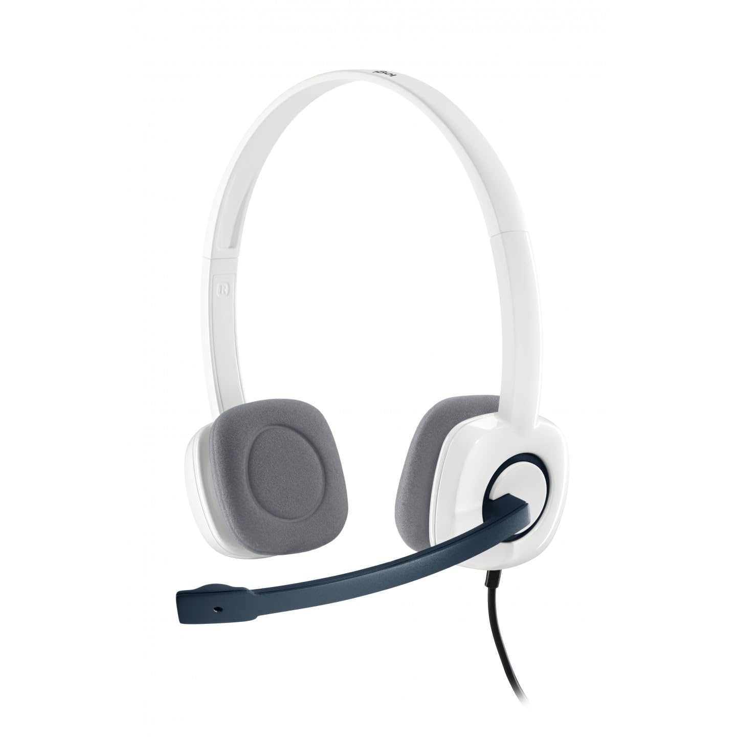 Logitech H150 Wired Headset, Stereo Headphones With Rotating Noise-Cancelling Microphone, Dual 3.5 Mm Audio Jack, In-Line Controls, Pc/Mac/Laptop - White