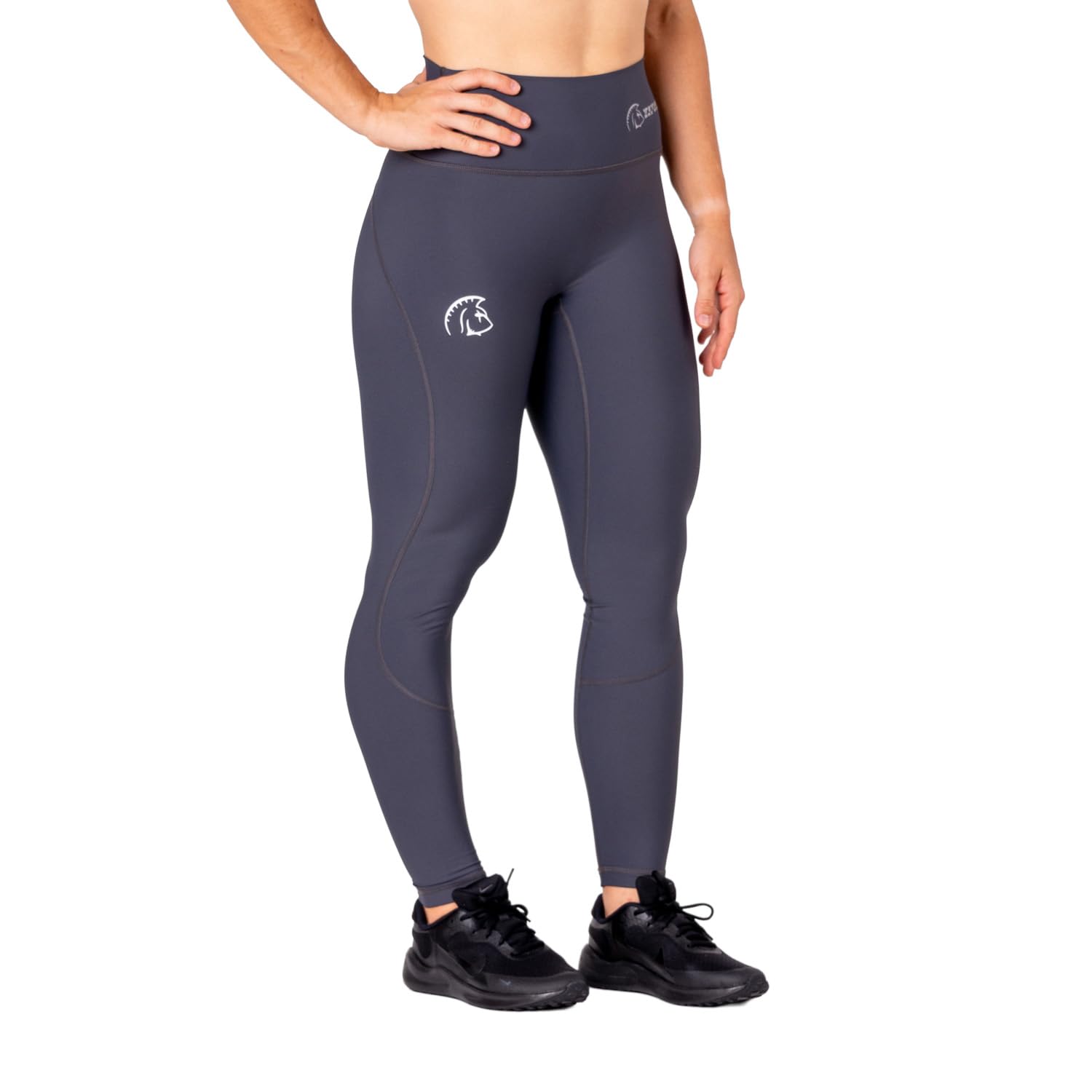 Mallas Deporte Mujer, Largas AuraLux II Tights Core Slate Grey, de Cintura Alta, con Lycra AuraLux, Gran Adaptación al Cuerpo, Costura Plana y sin Roces