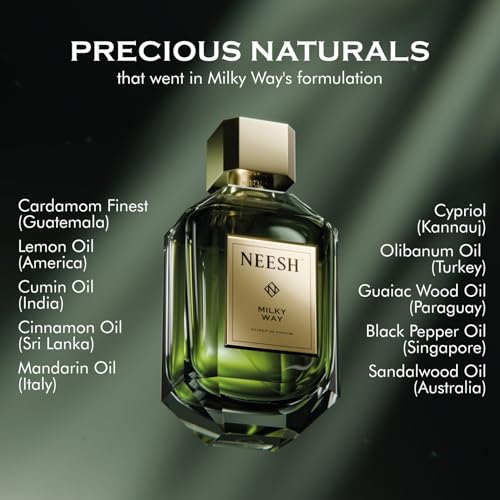Image of NEESH Milky Way Extrait de Parfum for Men 100 ml | Mens Perfume Luxury | Luxury Perfumes | Long Lasting Mens Perfume With Gourmand Woody Fragrance & Coconut, Cardamom, Amber & Sandalwood