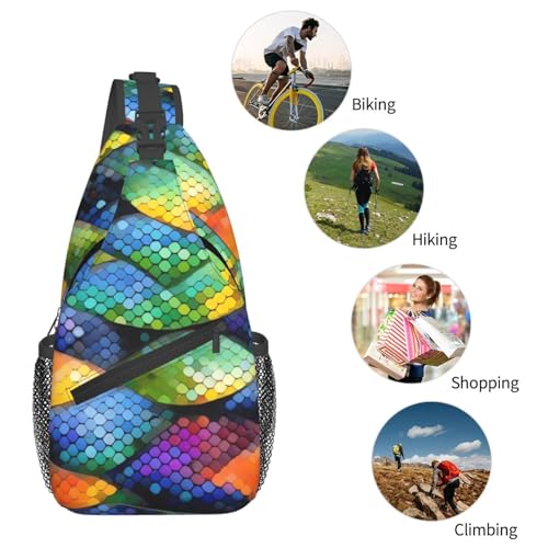 Bolso tipo bandolera Rainbow Fish Scale negro miniatura 6