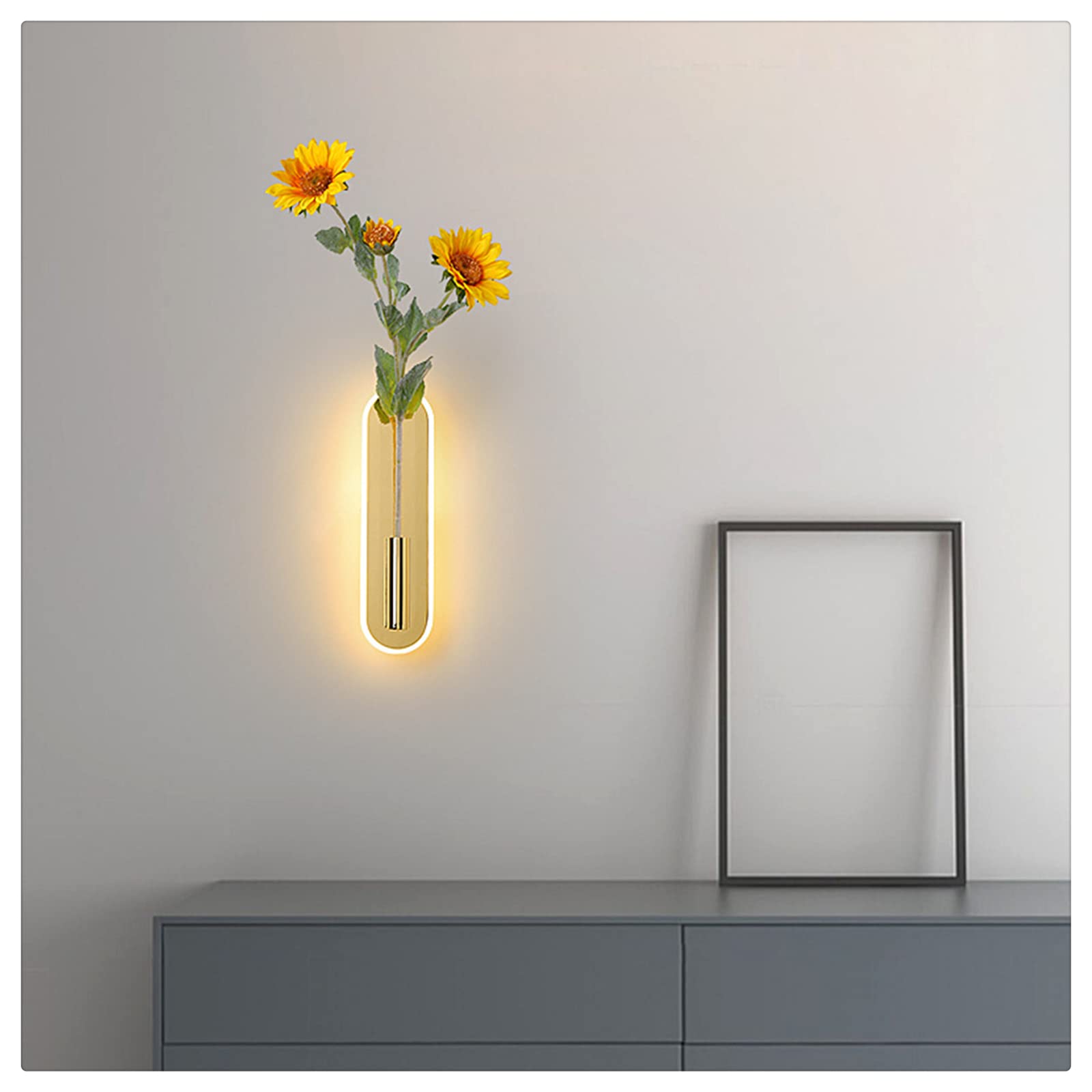 YEHEI Modern LED Wall Light, Flower Arrangement Wall Sconce Lights, Bedside Lamp, Art Wall Decor Dimmable Wall Mounted Light for Living Room, Bedroom, Staircase, Hallway,A
