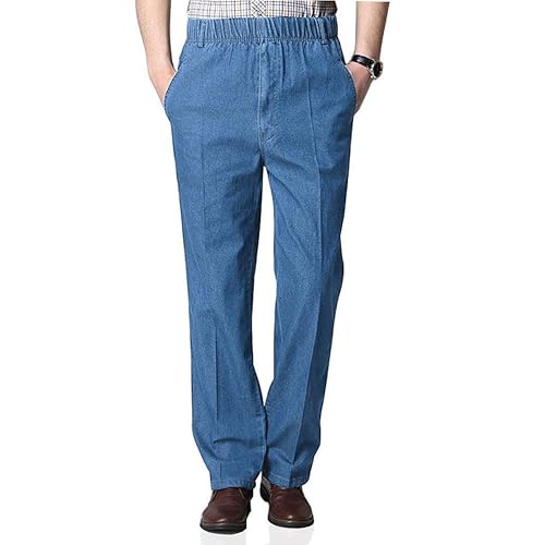 mens lightweight jeans with elastic waist