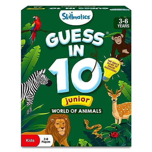 Skillmatics Guess in 10 Junior World of Animals, Gifts for Kids