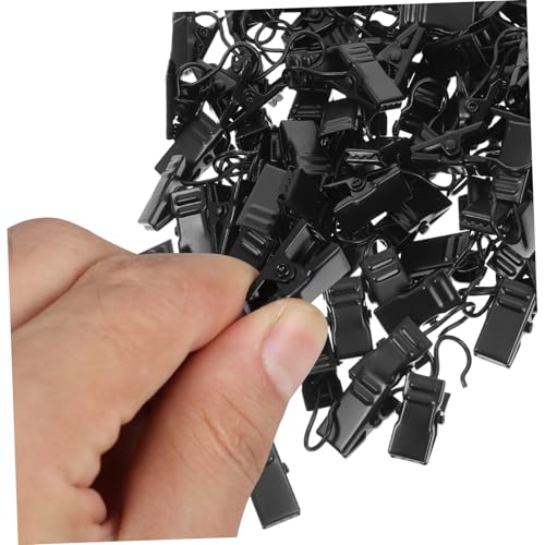 Image of Balacoo 100pcs Heavy-Duty Curtain Hook Clips for Hanging Lights Drapery and Art Displays Versatile Clips for Home Decoration and Quick Installation