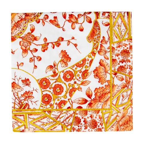 Servilletas de cóctel Caspari porcelana dorada para recepciones y cenas de gala exclusivas 2