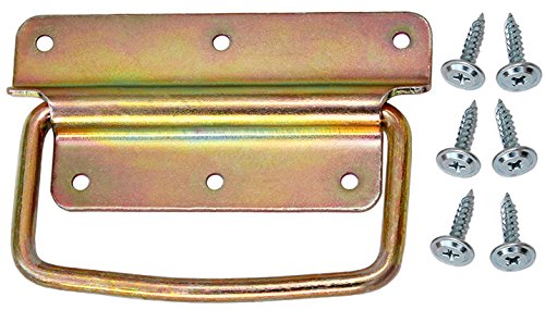 KeyMet Poignée de caisse pliante - Poignées de transport - 108 x 54 x 2 cm - Jaune galvanisé