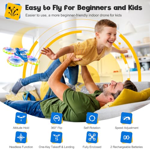 Drones for Kids and Beginners with LED Lights 2 Batteries One Key Start - image 3