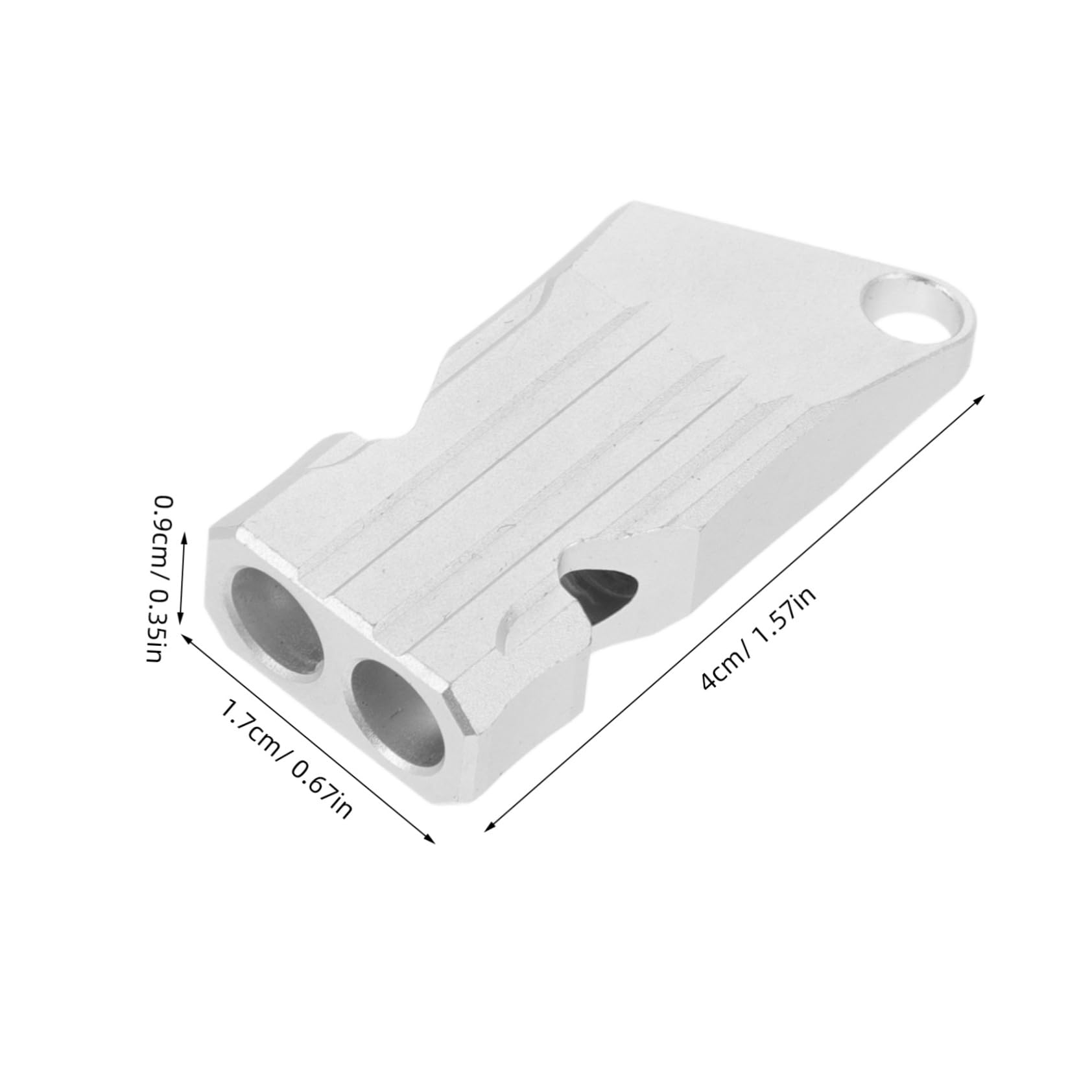 Toddmomy Aluminum Emergency Whistle Dualtube Design for Loud Sound Versatile Outdoor Signaling Tool for Camping Hiking Boating and Pet Training Lightweight and Keychain Whistle
