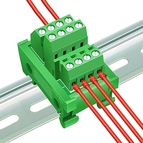 Jienk 2 In 4 Out Terminal Blocks Module, 25A Din Rail Mounting Terminal Block Power Distribution Breakout Board For Plc Servo Power Amplifier #TOP6