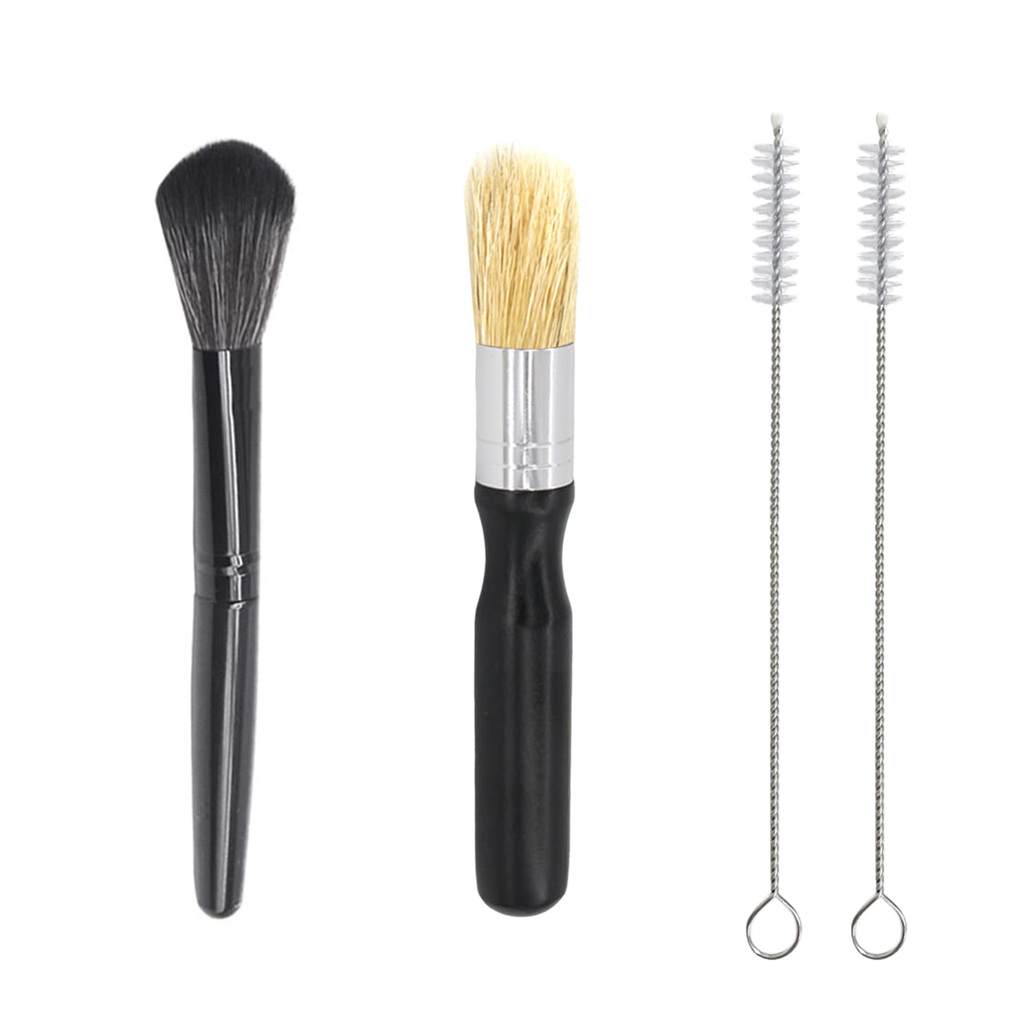 TVSVKWE 4 Pieces Coffee Cleaning Brush, Creative Sweeping Brush, Multi-Function Brush, Reusable, Kitchen Coffee Cleaning Tool Set.