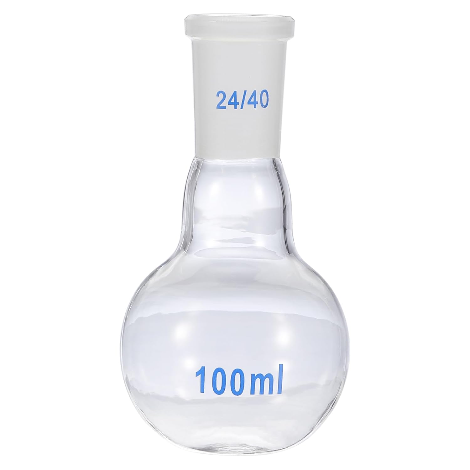 PATIKIL 5000ml Boiling Flask, 3.3 Borosilicate Glass Single Neck Flat Bottom Flask Heavy Wall with 24/40 Standard Taper Outer Joint for Laboratory, Clear