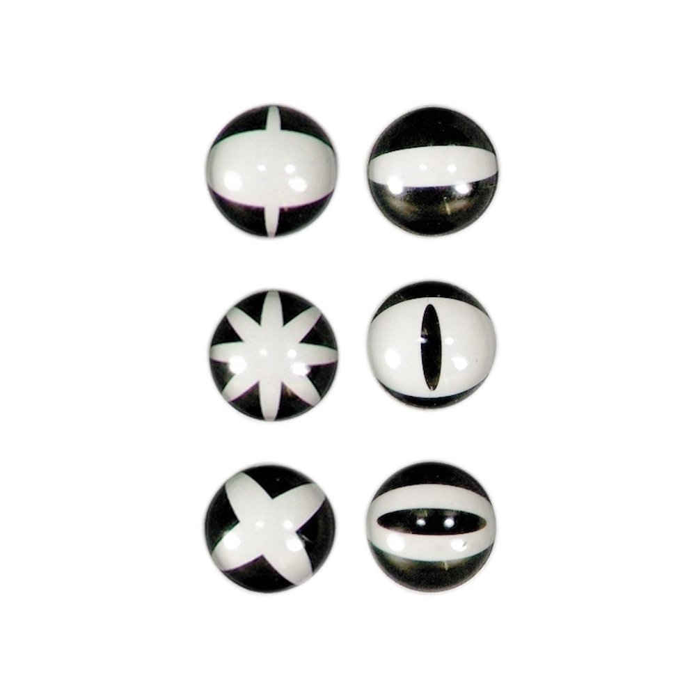 FIRST4MAGNETS Assorted Domed Circular Office Magnets-Graphic (1 Set of 6), Small