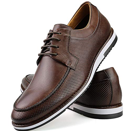 Sapato Casual Oxford Masculino Couro Cafe Tamanho:42;Cor:Marrom;Gênero:Masculino