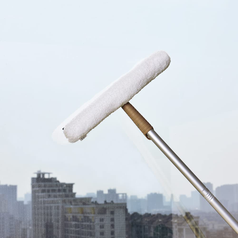 Funda para limpiaparabrisas de 13 pulgadas, repuesto de funda de microfibra para limpiador de ventanas de 11 a 12 pulgadas, 2 paquetes, color blanco