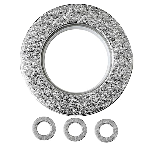 GRIRIW Cafe Curtain Rings 4pcs Dark Grey Grommets Reusable Suitable for Home Decor Styles Scratch-