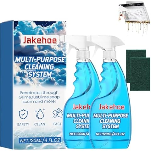 YUEOL 2PCS MULTI-PURPOSE CLEANING SYSTEM,Splash Foam Spray All Purpose Cleaner,Suitable For Cleaning Pots,Oven, Stoves, Pot Bottoms, Kitchen Ventilators, Etc Cover