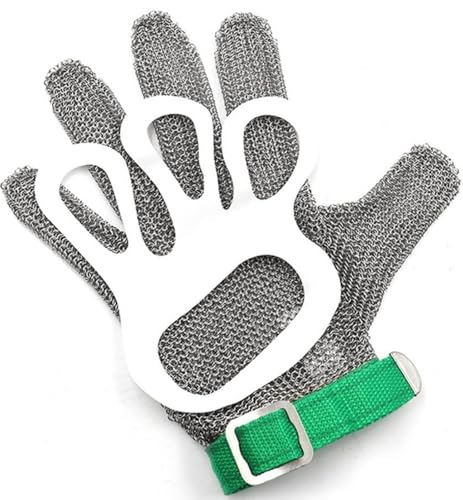 Guanti In Maglia Di Maglia Da Macellaio,Guanti Antitaglio - Protezione Di Livello 5 - Acciaio Inossidabile 316L - Protezione Contro I Tagli, Guanti Da Lavoro Alte Prestazioni Per Cucina 1pcs,M