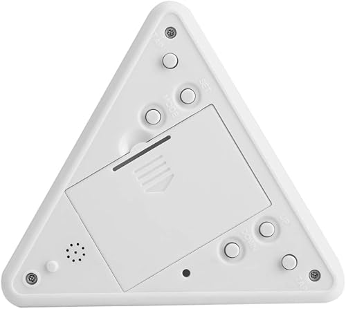 Miniatura 6 de TOPINCN Reloj despertador piramidal, LED que cambia de color, reloj despertador digital LCD, termómetro de luz nocturna, reloj de mesa de escritorio