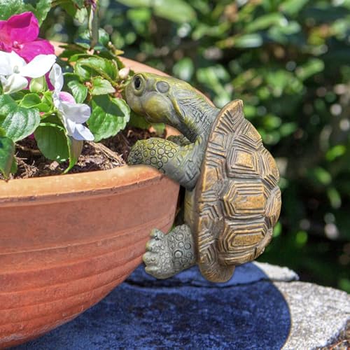WOUYTPE Decoracion Jardin Exterior de Tortuga, Tortugas de Agua Descanso Terraza Decoración, Figuras Decorativas de Tortuga para Jardín, Divertida Decoración para Jardines, Estanques, etc