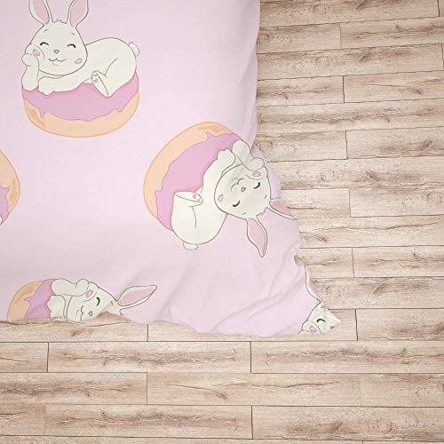 Housse de couette ultra douce et durable en polyester rose King Size - 6