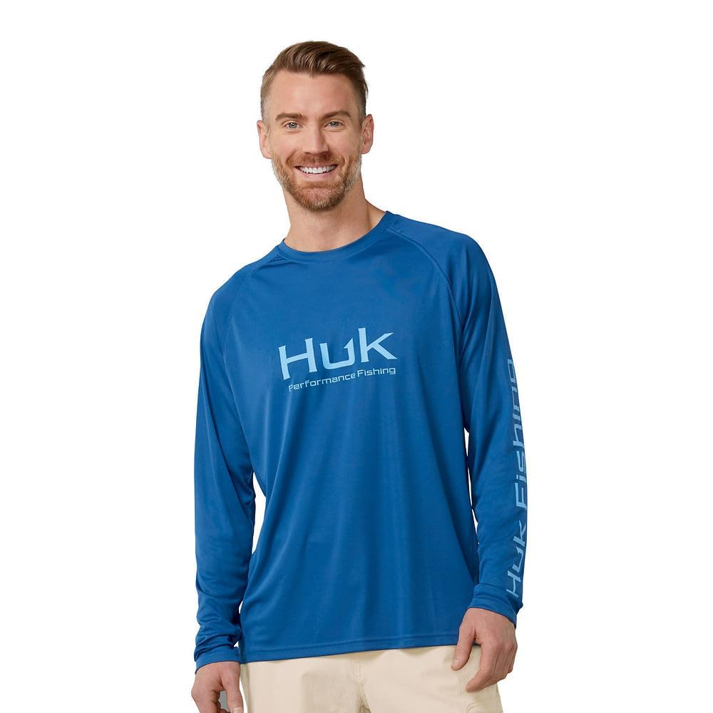 HUKmens Pursuit Vented Long Sleeve Shirt, +30 Upf Fishing Shirt Shirt