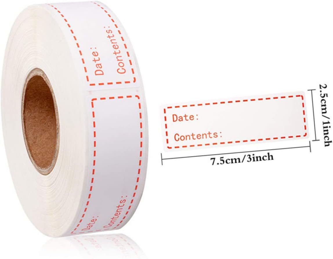 Kitchen Food Date Stickers Roll for Practical Food Storage Easy Peel Stick Eco-Friendly Labels for Home Organization and Meal Prep