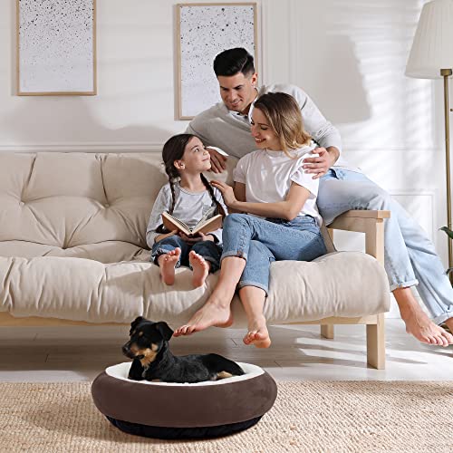 Love's cabin Round Donut Cat and Dog Cushion Bed, 20in Pet Bed for Cats or Small Dogs, Anti-Slip & Water-Resistant… - Image 6