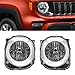 Front Headlight for 2019-2023 Jeep Renegade Halogen Headlight, 68516348AA 68516361AA CH2503341 CH2502341 Replacement Head Light Assembly, Left Right Side Headlamp (Pair(Driver & Passenger Side))