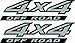 4x4 Bedside Decals (Black) - 2003 to 2014 Nissan Style