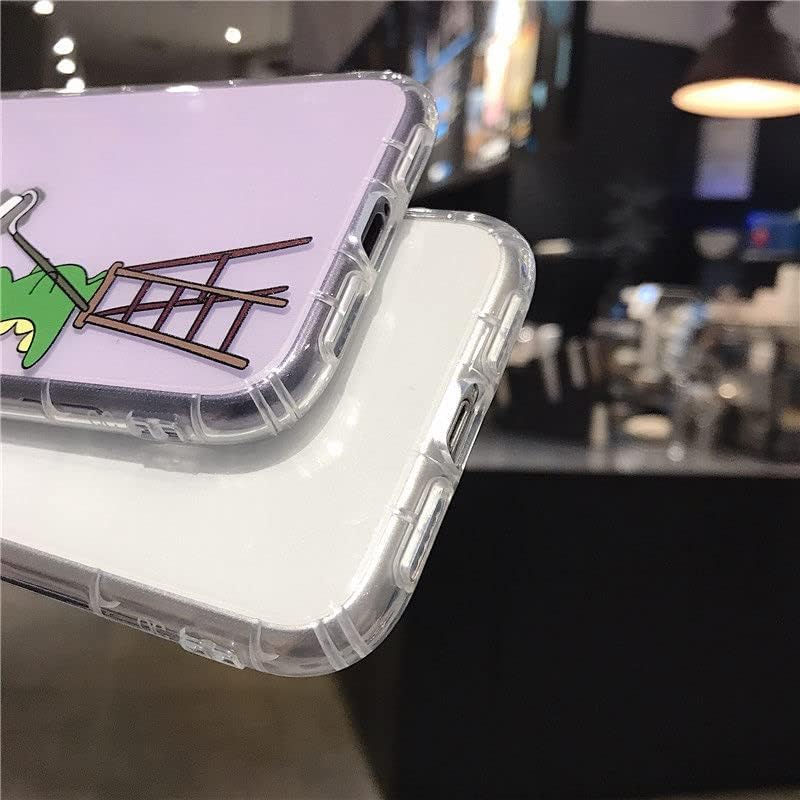 Funny Animal Dinosaur Clear Phone Case Compatible with iPhone Case (for iPhone 12 Pro Max,Brush) image 5