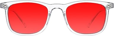 TIJN Sleep Glasses for 99.9% Blue Green Light Blocking Dual AR Coatings Red Lens for Computer Gaming Reduce Eyestrain,Declan