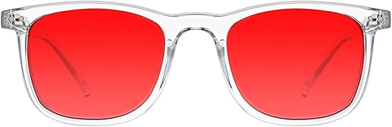 TIJN Sleep Glasses for 99.9% Blue Green Light Blocking Dual AR Coatings Red Lens for Computer Gaming Reduce Eyestrain,Declan