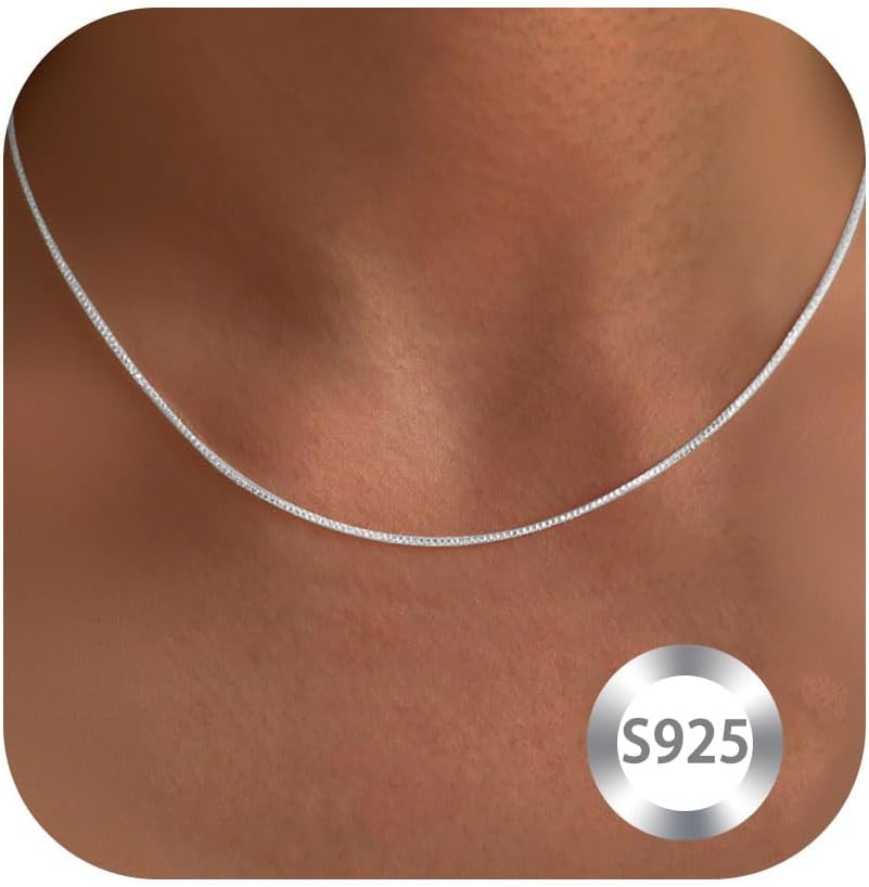 925 Sterling Silver Chain Necklace for Women 16-24 Inch Silver Jewelry Gift