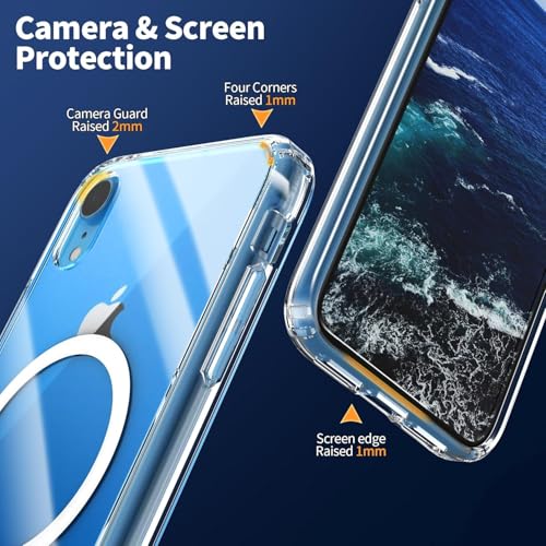 Image of DIZORO Crystal Clear Back Case Cover for iPhone Xr Non Yellowing Transparent Cover |Hard Back Cover Clear Case for iPhone Xr with Anti-Yellow (PC, Transparent)