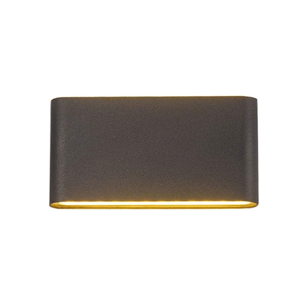 YTBHSHXZ wall Light， LED Wall Lamp Outdoor Black 11-17.5x9 cm Aluminum IP65 A++ Energy Efficiency(6w 6000k)