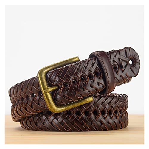 Genuine Leather Belt For Men Knitted Strap Vintage Jeans Braided Belt Mens Quality Cummerbunds2