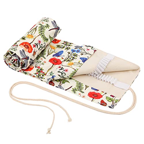 Lbxgap WP-16804 168 Slot Pencil Roll Wrap Up Pencil Pouches Holder,Travel Drawing Coloring Pencil Roll Organizer For Watercolor Pens Or Markers, Pencil Case Organizer thumb #2