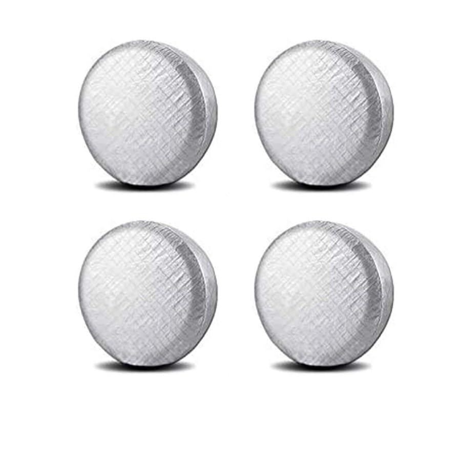 Reifentaschen 2/4 Packungen verstellbare 19"-36" Silberne Radreifenabdeckungen for Limousine, Wohnmobil, Wohnmobil, Van, Rad, Oxford, wasserdichter Sonnenschutz (Color : 4 Packs Large)