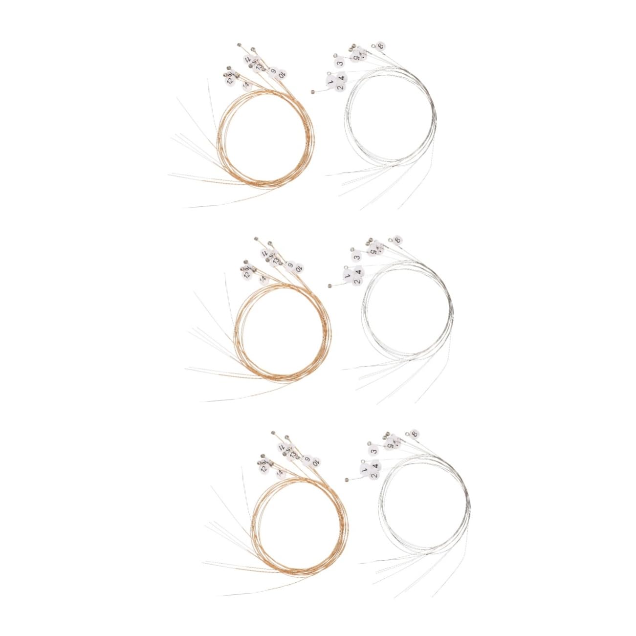 HEMOTON 3sets Lyre Harp Replacement Strings Music String Instrument Accessories 16pcs*3