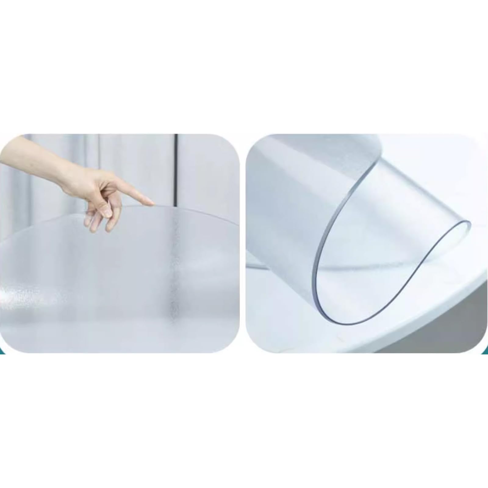 FLAVYO Protecteur De Table Transparent Nappe En PVC