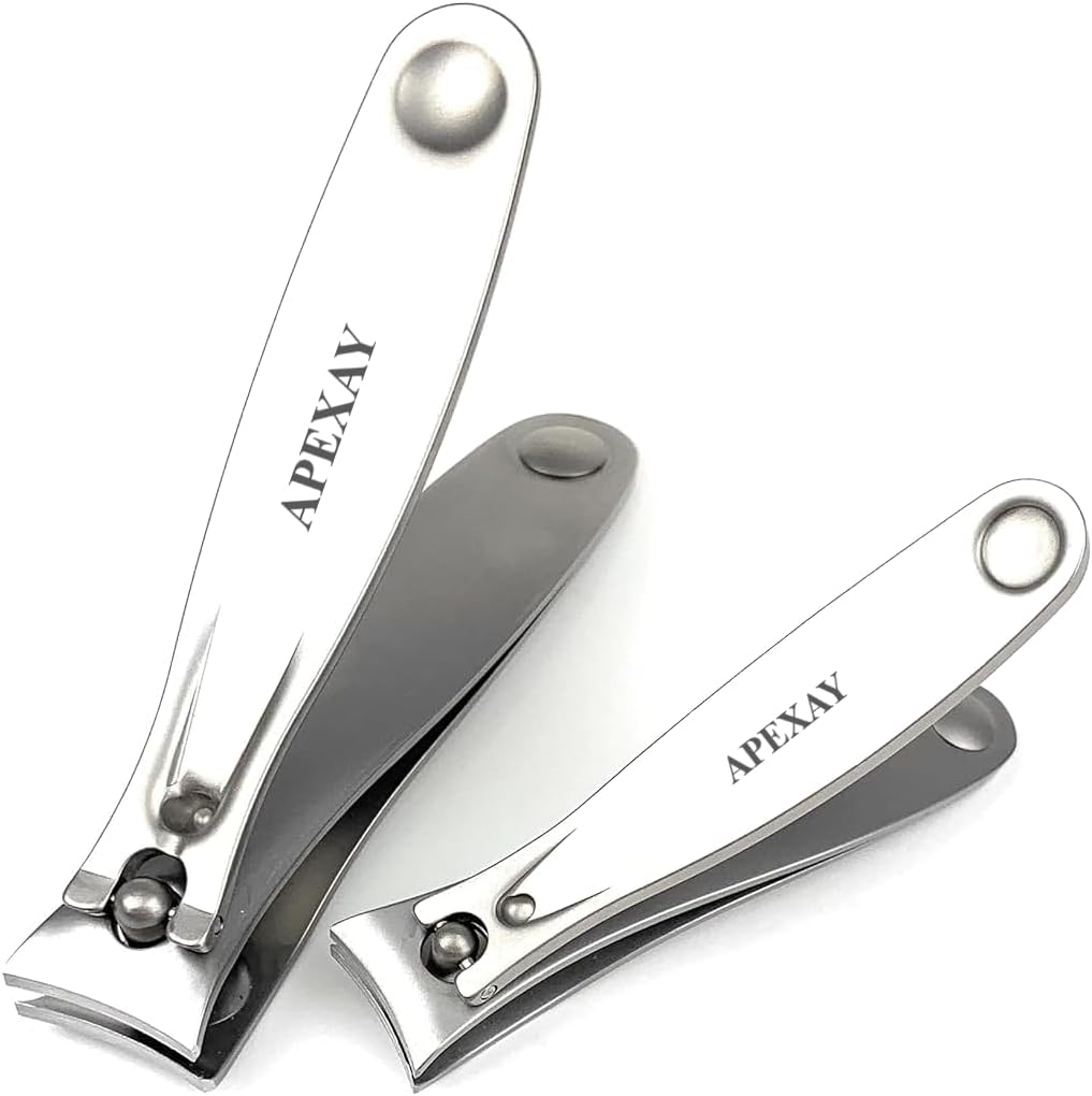 Made in Solingen, Germany - APEXAY Premium Professional Nail Clipper for Men & Women, Ultra Sharp Heavy Duty Surgical Stainless Steel, Maximum Durability (Large + Small)