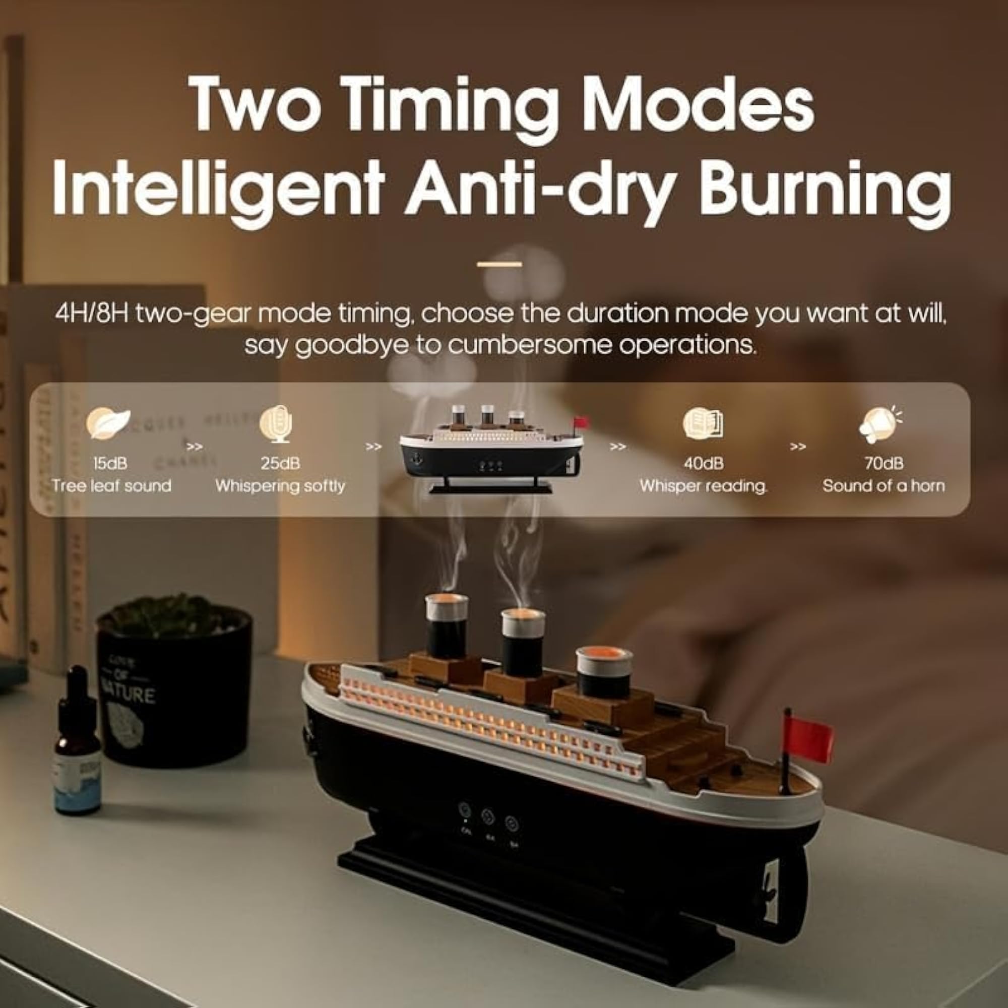 Titanic Ship Cruise Boat Humidifier with Essential Oil Diffuser